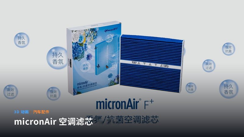 micronAir 空调滤芯(3D 动画)